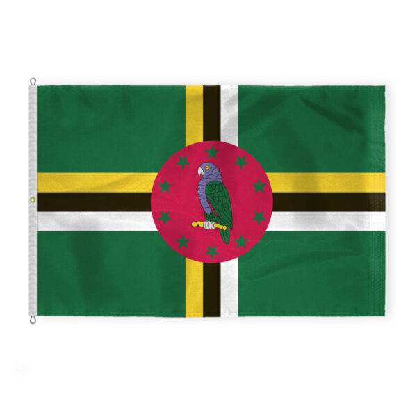 AGAS Dominica Flag 8x12 ft - Outdoor 200D Nylon