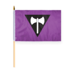 AGAS Lesbian Pride Stick Flag 12x18 inch Flag on a 24 inch Wooden Flag Stick