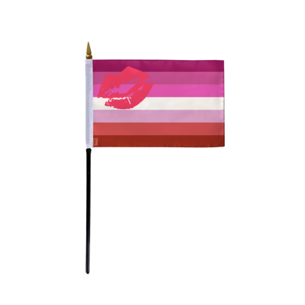 AGAS Small Lipstick Lesbian Pride Flag 4x6 inch Flag