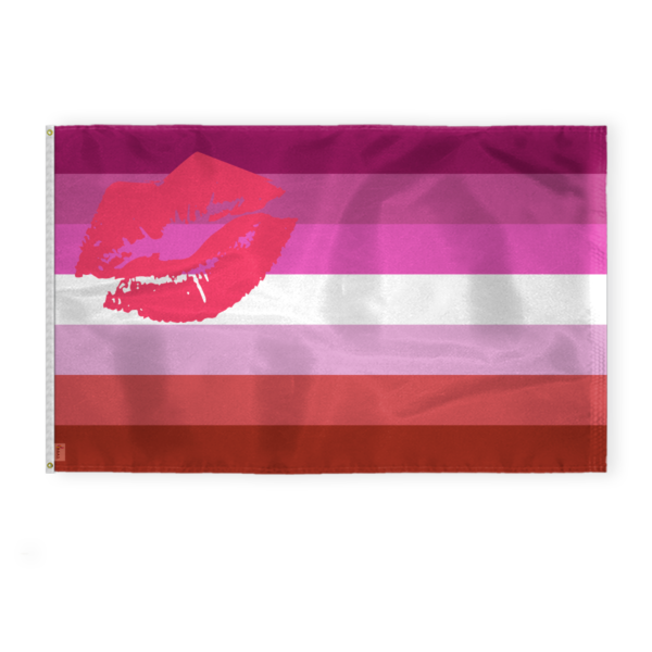 AGAS Lipstick Lesbian Pride Flag 4x6 Ft - Double Sided Printed 200D Nylon