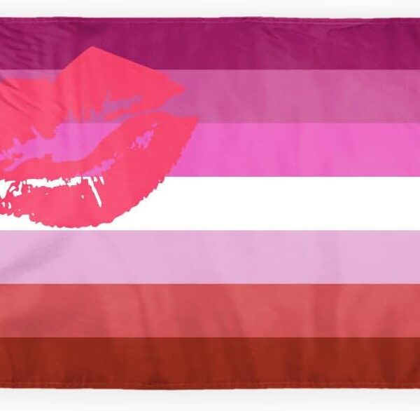 AGAS Lipstick Lesbian Pride Motorcycle Flag 6x9 inch