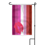 AGAS Lipstick Lesbian Applique & Embroidered Garden Flag