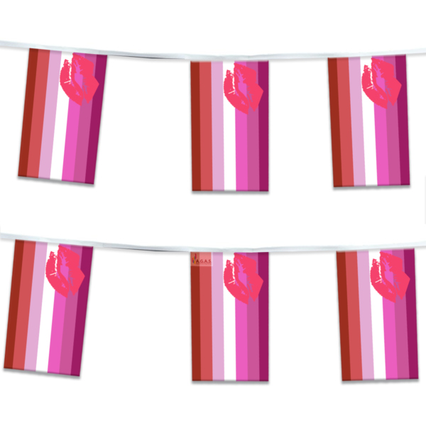 AGAS Lipstick Lesbian Pride Streamers for Party 60 Ft long