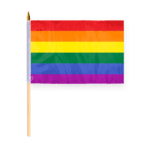AGAS Rainbow Pride Flag 8x12 inch Small Mini 6 Stripe Rainbow Flag