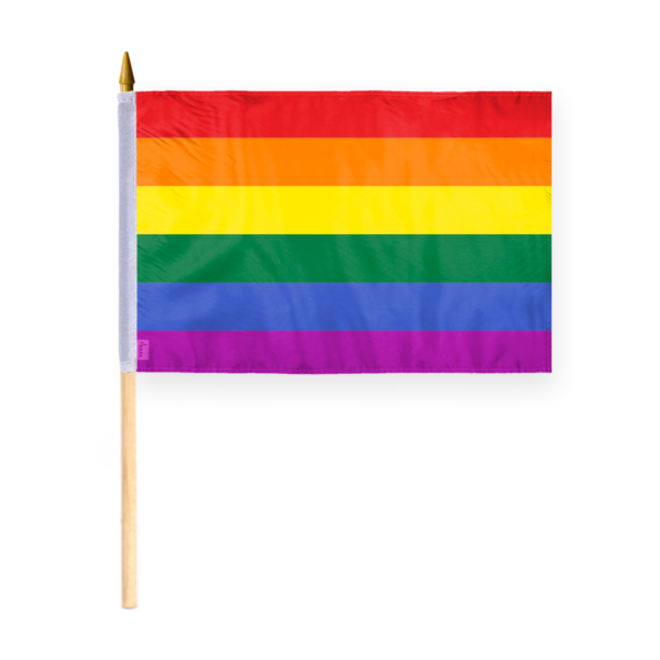 AGAS Rainbow Pride Flag 8x12 inch Small Mini 6 Stripe Rainbow Flag
