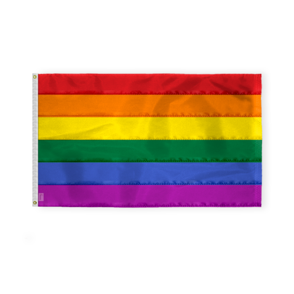 AGAS Flags-5' x 8' Rainbow Deluxe Sewn Flag