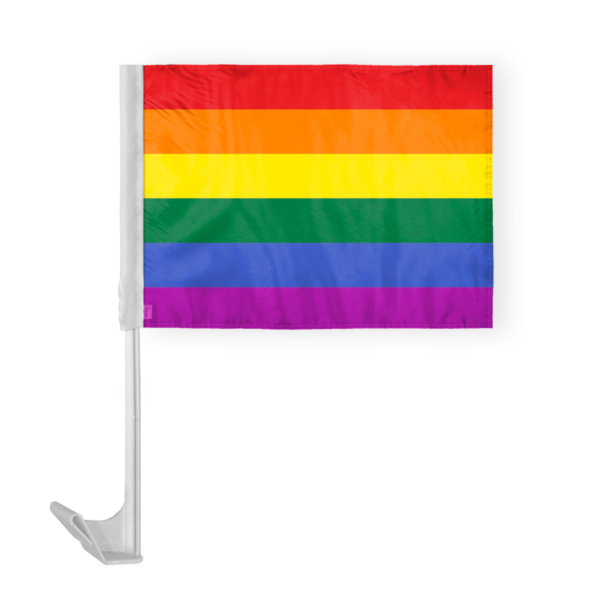 AGAS Rainbow Car Flag 12x16 inch