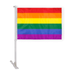 AGAS Rainbow Premium Car Flag 10.5x15 inch