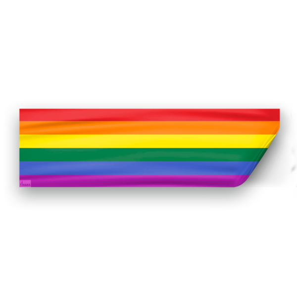AGAS Rainbow Flag Static Cling Decal 6 Stripes - 3x10 inch