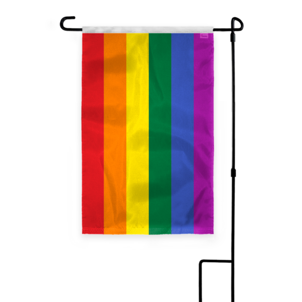 AGAS Rainbow Pride Applique & Embroidered Garden Flag