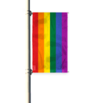 AGAS Rainbow Flag Light Post Banner 3 x 8 ft