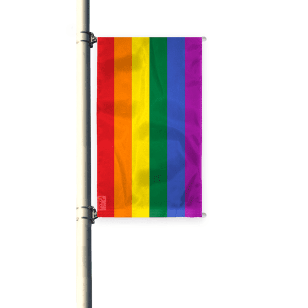 AGAS Rainbow Flag Light Post Banner 3 x 8 ft