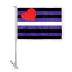 AGAS Leather Pride Premium Car Flag 10.5x15 inch