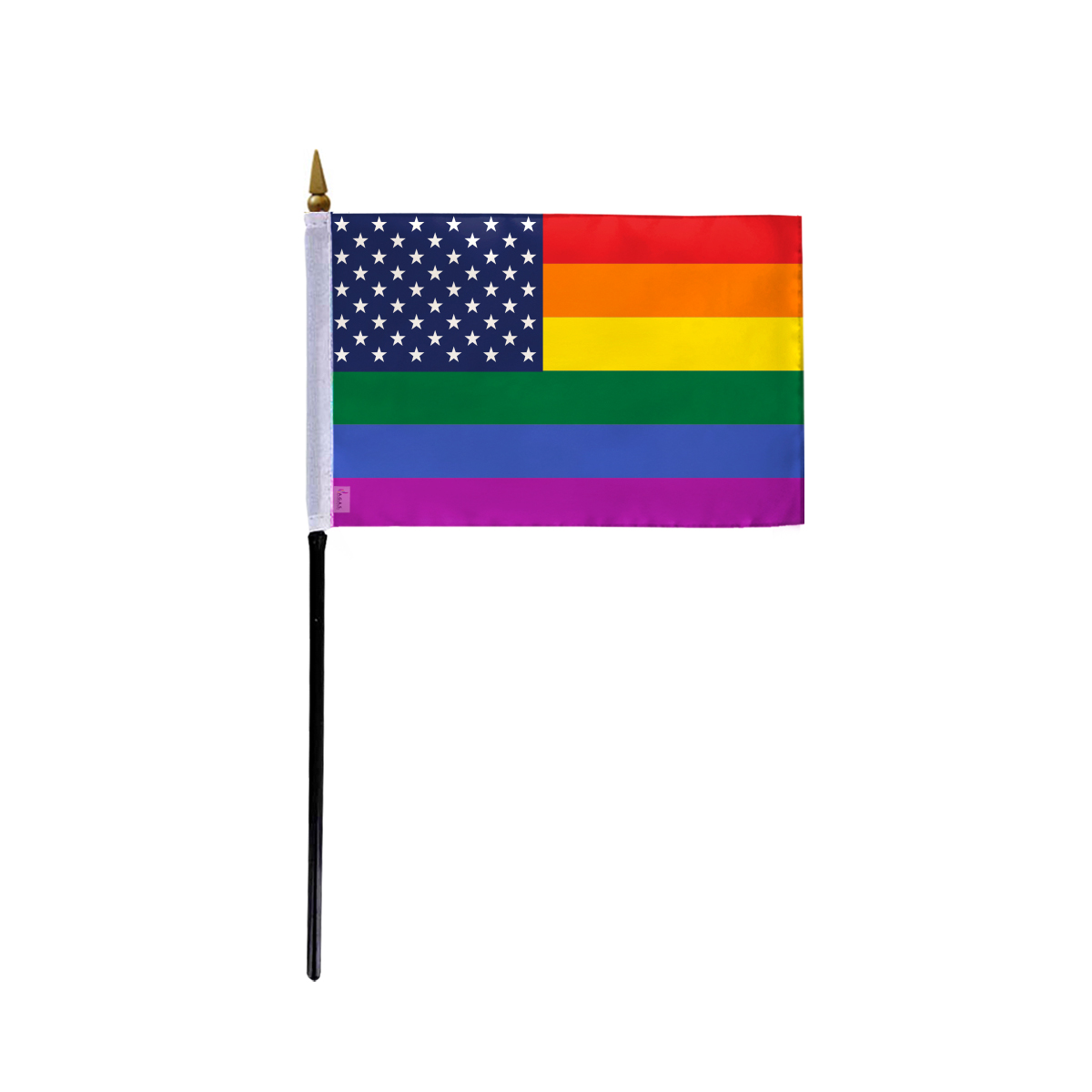 AGAS Small New Old Glory Pride Flag 4x6 inch