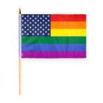 AGAS New Old Glory Pride Stick Flag 12x18 inch