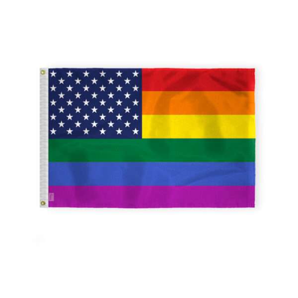 AGAS New Old Glory Pride Flag 2x3 Ft - Printed 200D Nylon