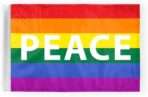 AGAS Rainbow Peace Motorcycle Flag 6x9 inch