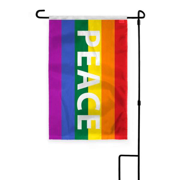 AGAS Rainbow Peace Garden Flag 12x18 inch