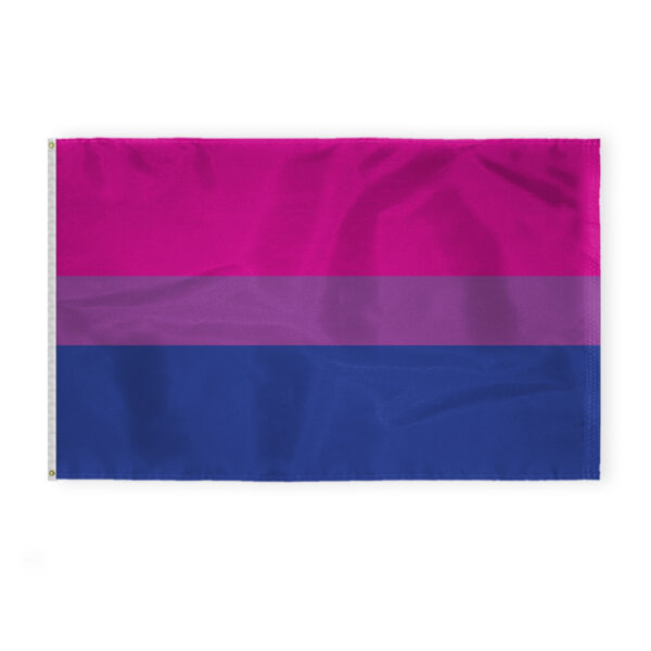 AGAS Bi Pride Flag 5x8 Ft - Double Sided Printed 200D Nylon