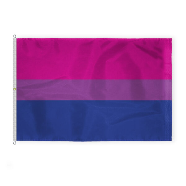 AGAS Large Bi Pride Flag 10x15 Ft - Double Sided Printed 200D Nylon