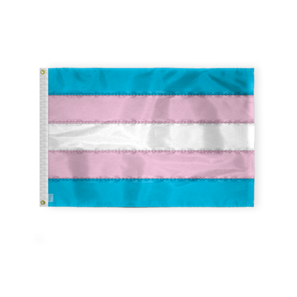 AGAS Transgender Trans Pride Flag 3x5 Ft - Double Sided Printed 200D Nylon