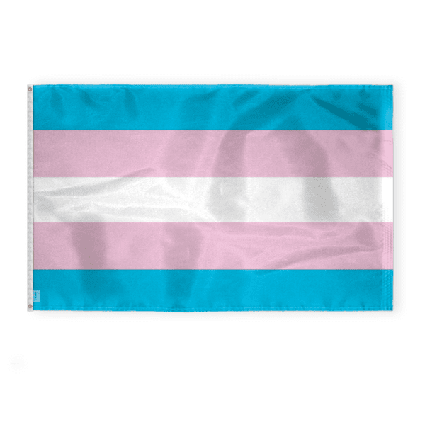 AGAS Large Transgender Flag 6x10 Ft - Double Sided Printed 200D Nylon
