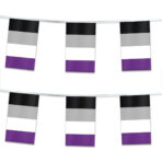 AGAS Asexual Pride Streamers for Party 60 Ft long