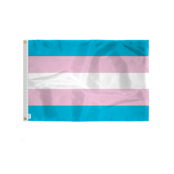 AGAS Small Transgender Pride Flag 2x3 Ft - Double Sided Printed 200D Nylon