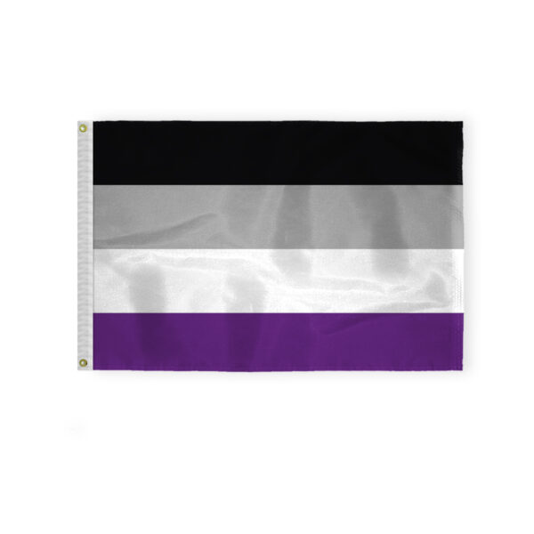 AGAS Asexual Pride Flag 2x3 Ft - Double Sided Printed 200D Nylon - Brass Grommets