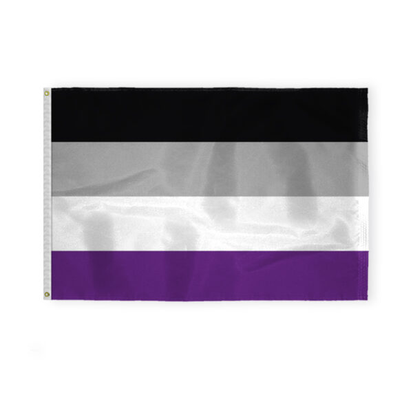 AGAS Asexual ACE Pride Flag 4x6 Ft - Double Sided Printed 200D Nylon