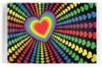 AGAS Rainbow Love Hearts Motorcycle Flag 6x9 inch
