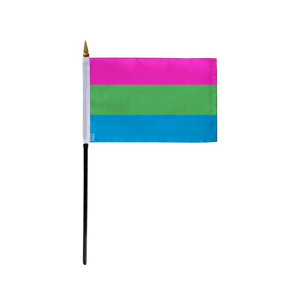 AGAS Small Polysexual Pride Flag 4x6 inch Flag