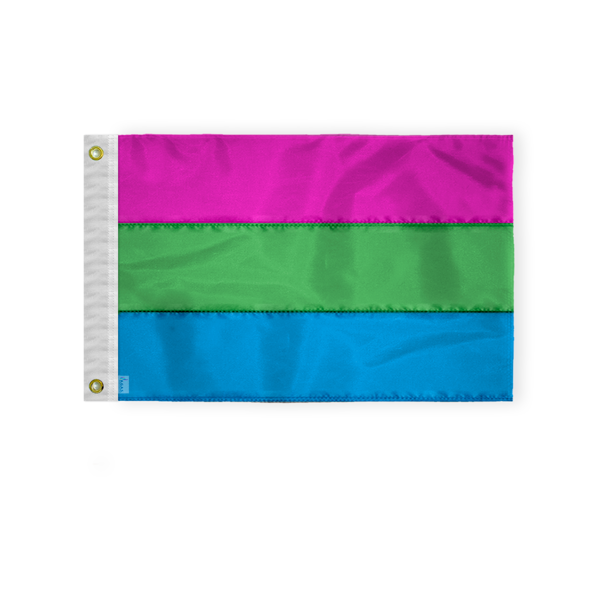 AGAS Small Polysexual Pride Boat Nautical Flag 12x18 Inch
