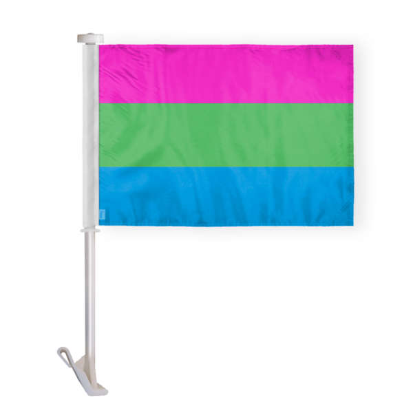 AGAS Polysexual Pride Car Window Flag 10.5x15 inch