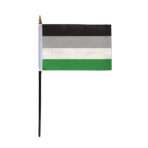 AGAS Small Androphilia Pride Flag 4x6 inch Flag on a 11 inch Plastic Stick