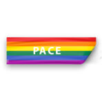 AGAS Rainbow Pace Letter Flag 3x10 inch Static Window Cling