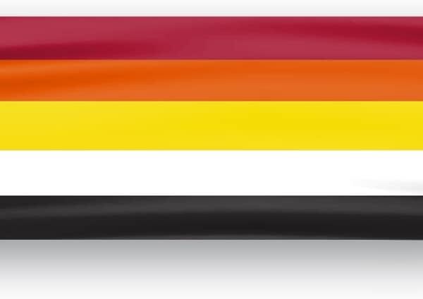 AGAS Lithsexual Pride Flag Static Cling Decal 6 Stripes - 3x10 inch