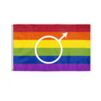 AGAS Gay Male Pride Flag 3x5 Ft - Double Sided Polyester