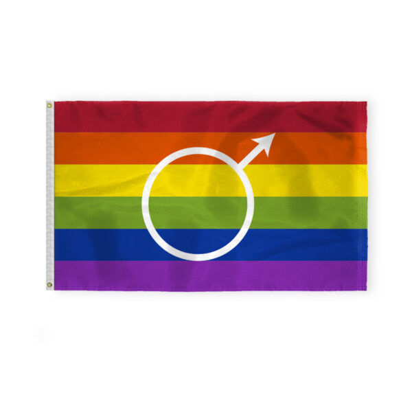 AGAS Gay Male Pride Flag 3x5 Ft - Double Sided Printed 200D Nylon