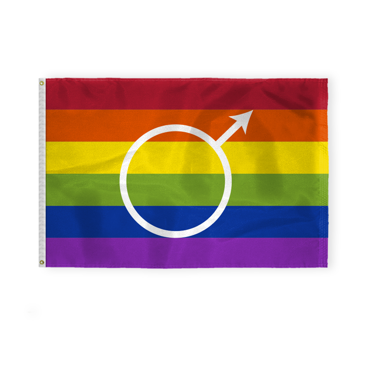 AGAS Gay Male Pride Flag 4x6 Ft - Double Sided Printed 200D Nylon