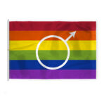 AGAS Large Gay Male Pride Flag 10x15 Ft - Double Sided Printed 200D Nylon
