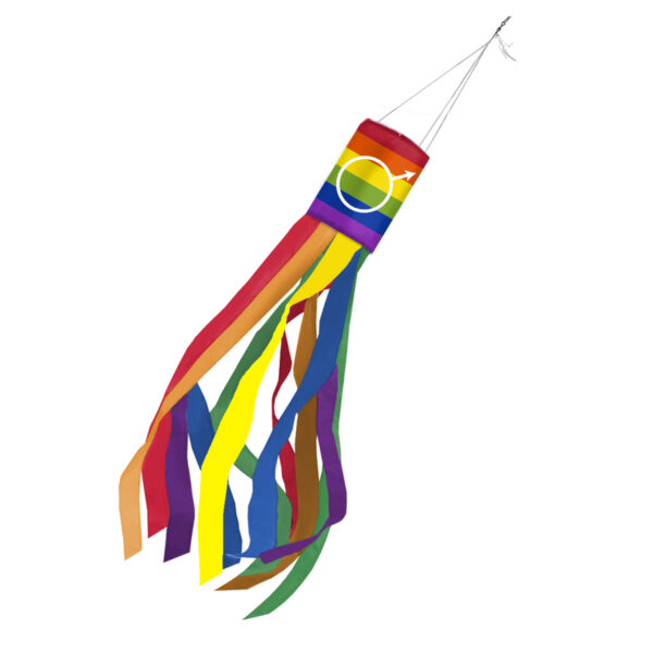 AGAS Gay Male Pride Windsock 6 Stripes - 60 inch Long