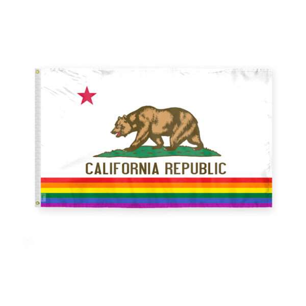 AGAS California Pride Flag 3x5 Ft - Polyester