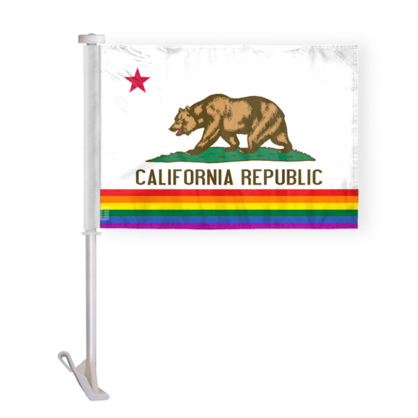 AGAS California Pride Car Window Flag 10.5x15 inch