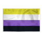 AGAS Non Binary Pride Flag 4x6 Ft - Double Sided Printed 200D Nylon