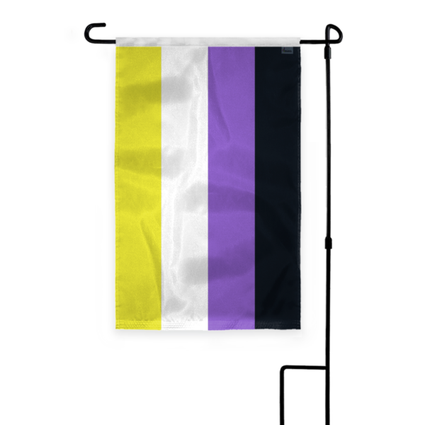 AGAS Non Binary Applique & Embroidered Garden Flag 12"x18" inch