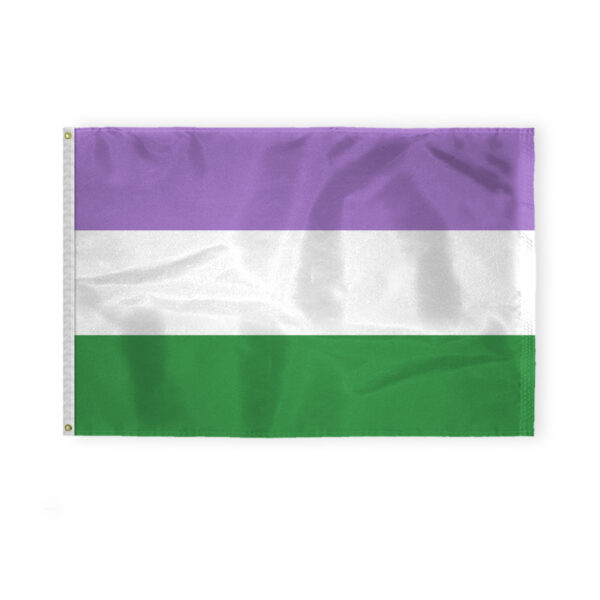 AGAS Genderqueer Pride Flag 4x6 Ft - Double Sided Printed 200D Nylon