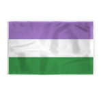 AGAS Genderqueer Pride Flag 5x8 Ft - Double Sided Printed 200D Nylon