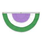 Genderqueer Pride Pleated Fan Bunting Full Fan 3x6 ft