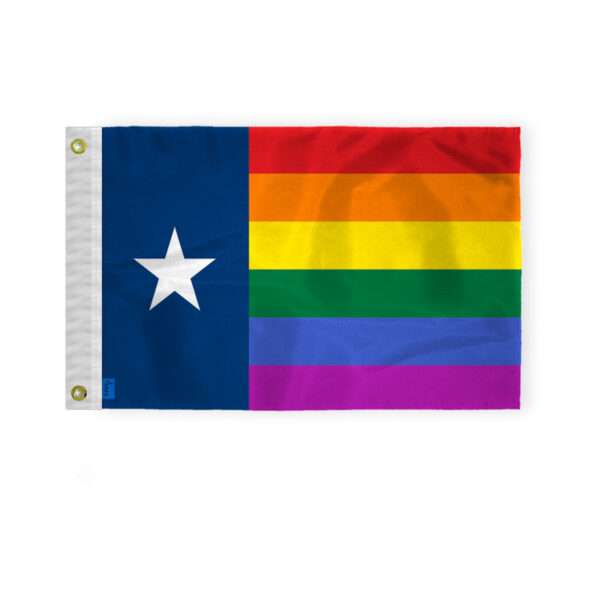 AGAS Texas Rainbow Boat Nautical Flag 12x18 Inch
